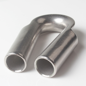 Stainless steel tubular thimble for winch rope
